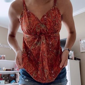 INC Paisley Tank Top
